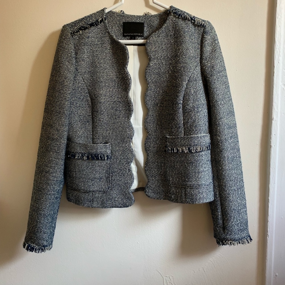 Banana republic tweed blazer jacket